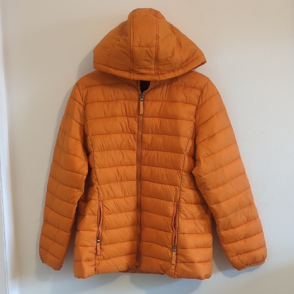 St. John's Bay Vibrant Orange Puffer Jacket